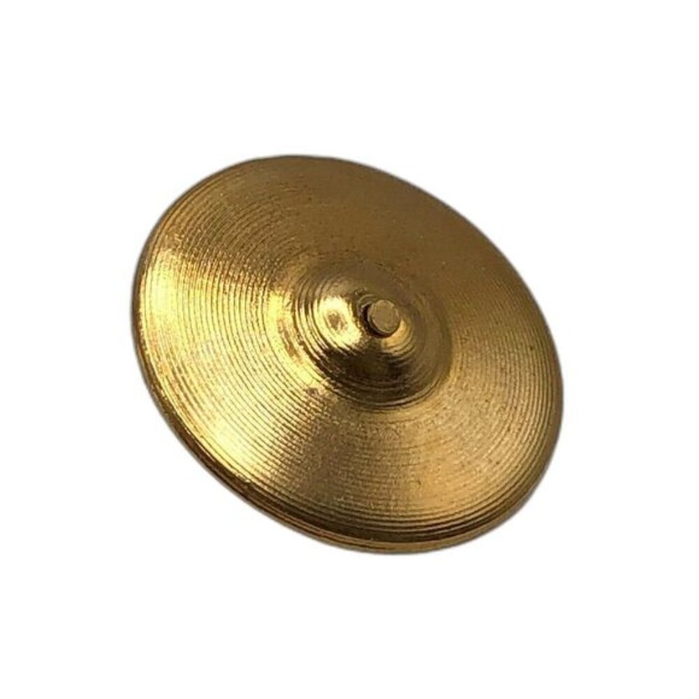 Vintage Cymbal Percussion Tie Tack Pin Future Primitive Gold